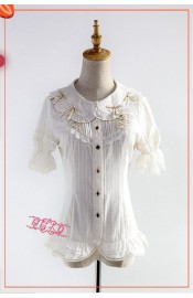 Strawberry Witch Alice Check Clock Blouse